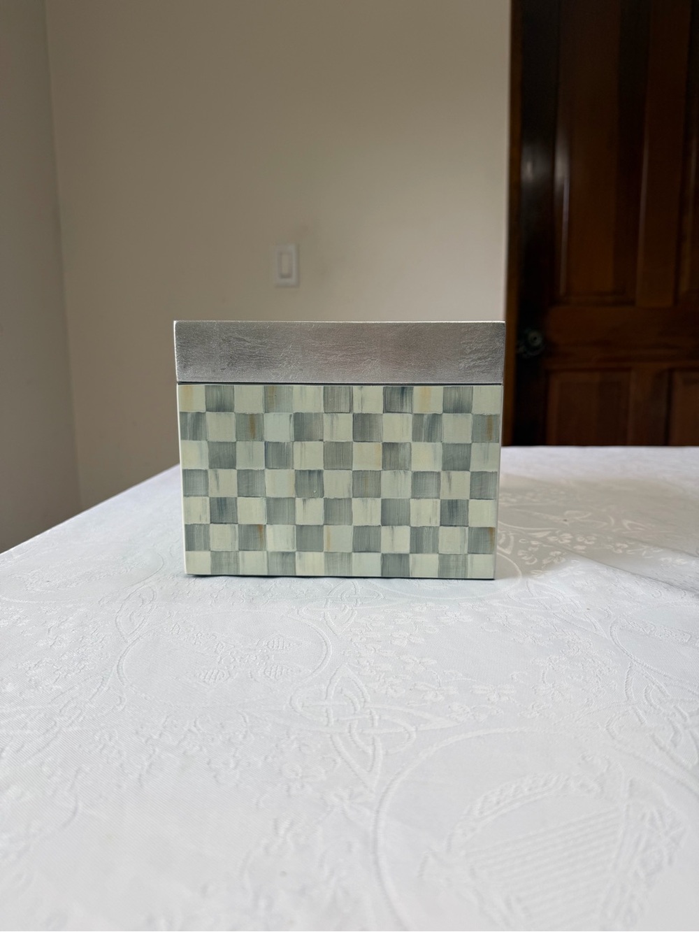 MacKenzie-Childs Sterling Check Lacquer Box - Picture 5 of 8